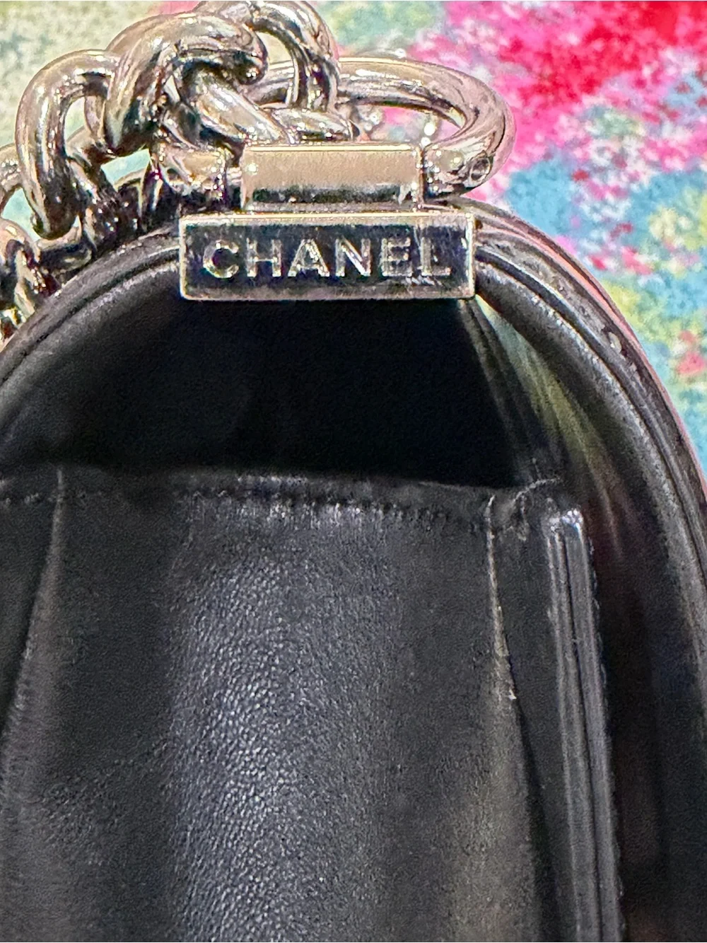 CHANEL Quilted Patent Leather Shoulder Bag in Dark Brown - Picture 5 of 5